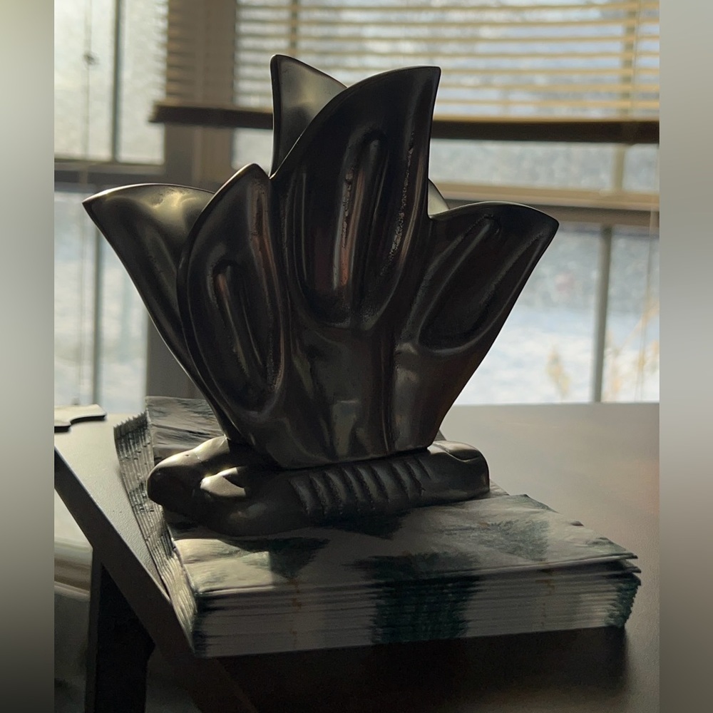 Calla lily pewter napkin holder - Picture 7 of 7